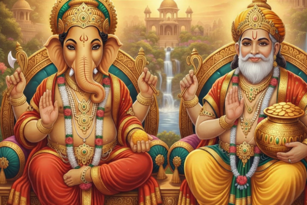 Lord Ganesh and Lor Kuber